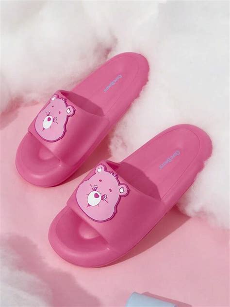 SHEIN X Care Bears Chanclas oso de dibujos animados con diseño de