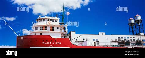 Ship museum at a harbor, William A. Irvin, Duluth, Minnesota, USA Stock ...