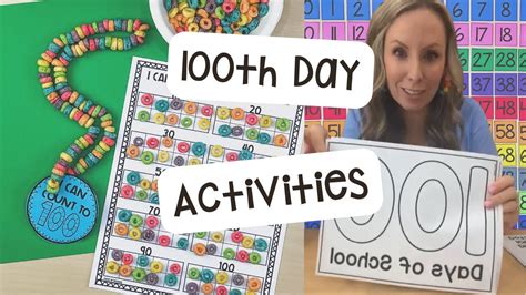 100th Day Activities For Preschool Pre K Or Kindergarten Youtube