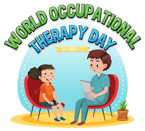 Premium Vector World Occupational Therapy Day Text Banner Design