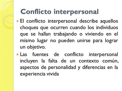 Que Es Un Conflicto Interpersonal Brainly Lat