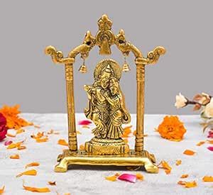 Buy Nirmal Handicraft Gold Plated Metal Handicraft Radha Krishna Idols