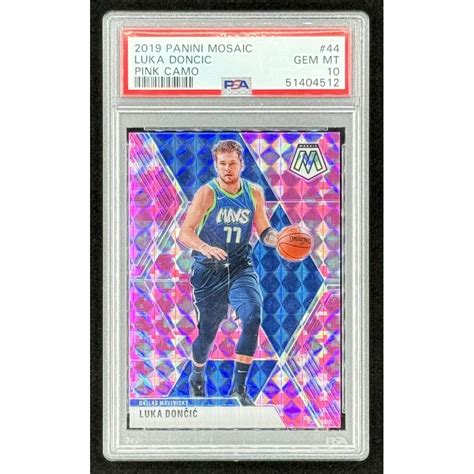 Luka Doncic Panini Mosaic Mosaic Camo Pink Psa