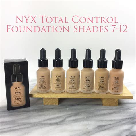 NYX Total Control Drop Foundation Swatches and Review