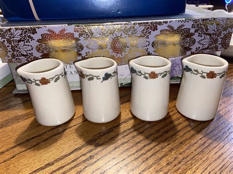 4 Vintage Shenango China Ivory Individual Creamers Restaurant Ware Ebay