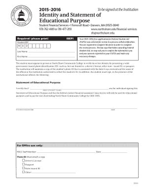 Fillable Online Northshore To Be Signed At The Institution Northshore