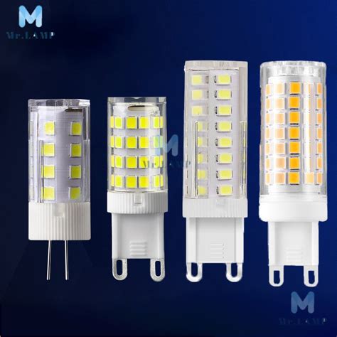 G G9 หลอดไฟคริสตัล Led 220v 7w G4 5w หรี่แสงได้ สองสี สีขาวอบอุ่น