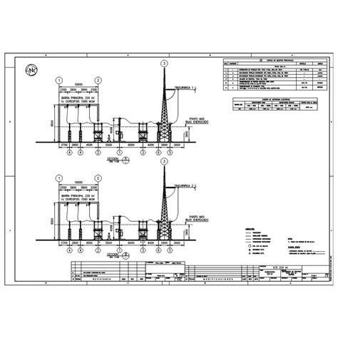 Plano De Disposici N De Equipos Y Cortes Subestaci N El Ctrica