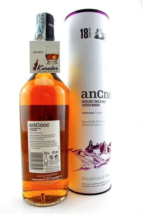 AnCnoc 18Y Highland Single Malt Scotch 46 Vol Whisky Highlands