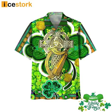 Shamrock Green Irish St Patrick Day Hawaiian Shirt Icestork