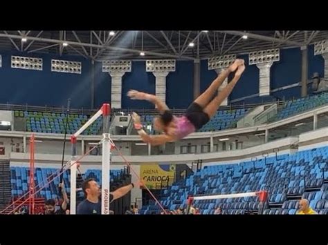 Rebeca Andrade Uneven Bars Podium Training Brazilian Trophy 2024