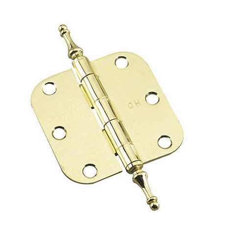 Everbilt Bright Brass Lid Support Right Hand Hinges 19844 The Home Depot