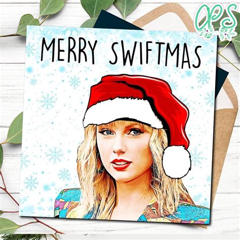 Taylor Swift Merry Swiftmas Christmas Card Template Printable