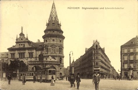 Ansichtskarte Postkarte M Nchen Bayern Stiglmaierplatz Akpool De