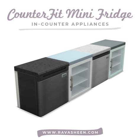 Новые мини холодильники Counter Fit Mini Fridges для The Sims 4