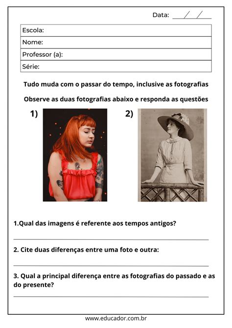 Atividades De História 2 Ano Fundamental Sobre O Tempo