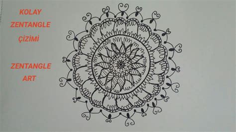 Desen Çizimi|Kolay Zentangle Çizimi|Zentangle Art|Mandala Art - YouTube