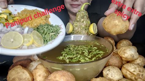 SPICY PANIPURI CHALLENGE PANIPURI EATING CHALLENGE INDIAN STREET