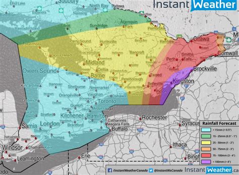 Substantial Rainfall and Strong Wind Gusts for Eastern Ontario on ...