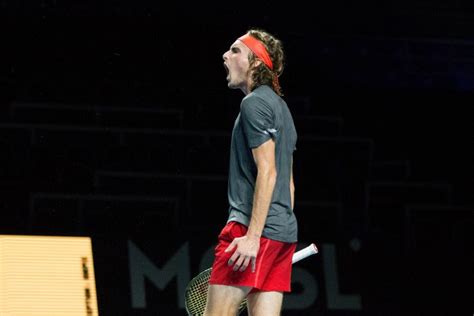 Stefanos Tsitsipas Saves Two Set Points In The Second Set To Edge