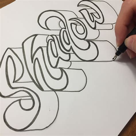 Add Dimensional Shadows to Hand Lettering – Kelly Creates