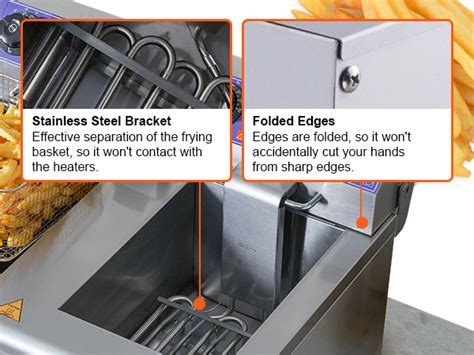 Vevor X L Elektrische Friteuse Rvs W W Uitneembare Manden