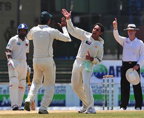 saeed ajmal celebrates thilan samaraweeras wicket cricinfocom