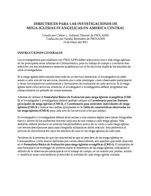 Completable En L Nea Directrices Para Las Investigaciones De Mega