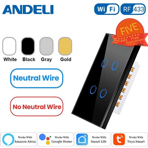 ANDELI Interruptor De Luz Inteligente Con Wifi Interruptor De Pared