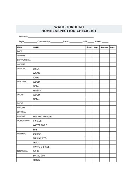 Free Printable Home Buying Checklist