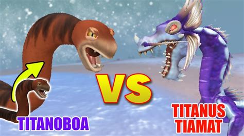 Titanoboa Vs Titanus Tiamat Dino Vs Titan S E Spore Youtube