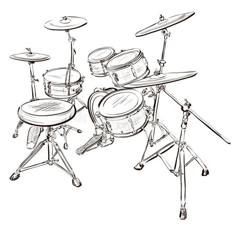 Vector Illustration Of Drum Kit Stock Vector Illustration Of Graphics