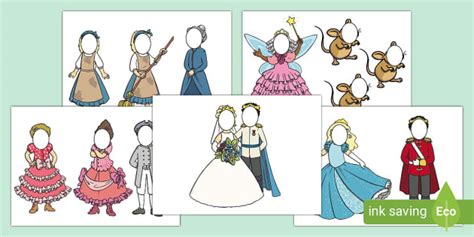 Cinderella Face Editable Stick Puppets L Enseignant A Fait