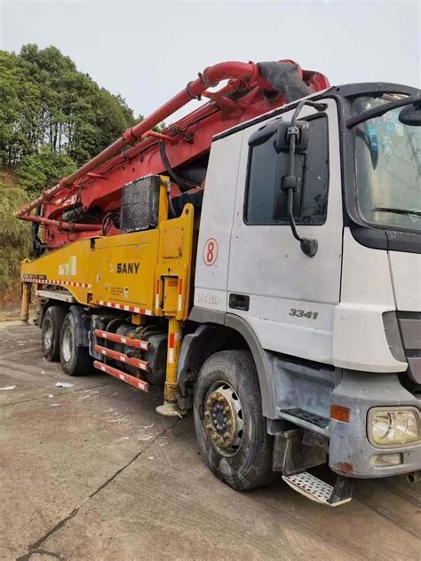 Sy 47m 2013 Used Concrete Pump On MB Truck Concrete Boom Pump