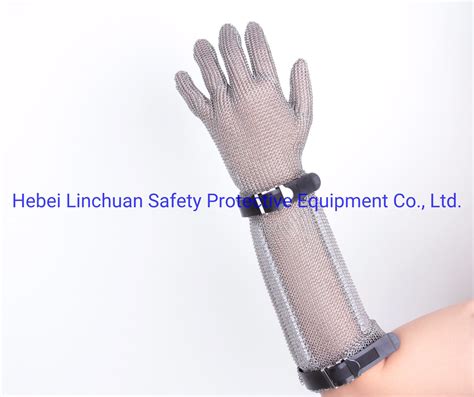 Long Sleeve Stainless Steel Metal Mesh Glove Cut Resistant Glove For