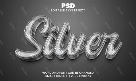 Efecto De Texto Plateado Archivo Psd Photoshop Premium