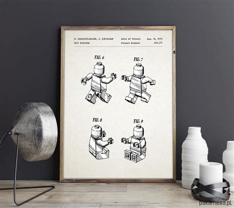 Ludzik Lego Patent Plakat Vintage Pakamera Pl