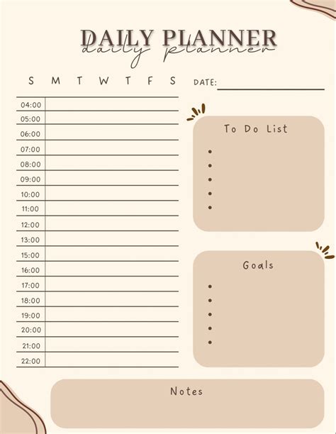 Daily Planer Cartoon Quotes Beige Aesthetic Free Trial To Do List