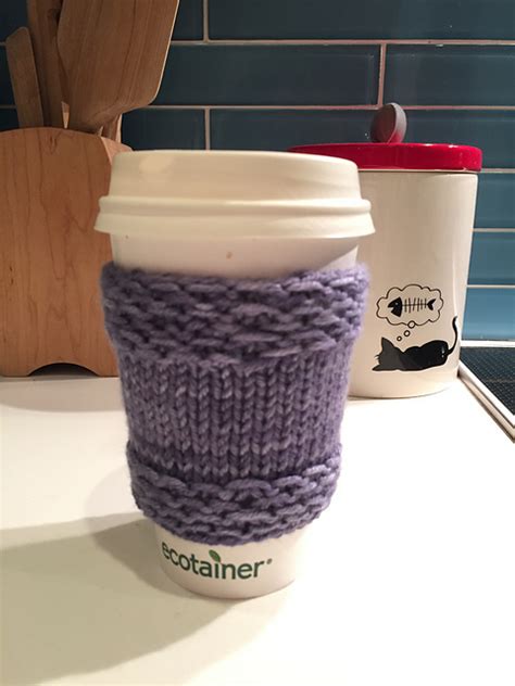 Easy Knit Coffee Cozy Free Patterns To Knit Up Quickly