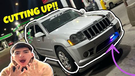 Straight Piped Jeep Srt Pov Drive Cutting Up At Night Youtube