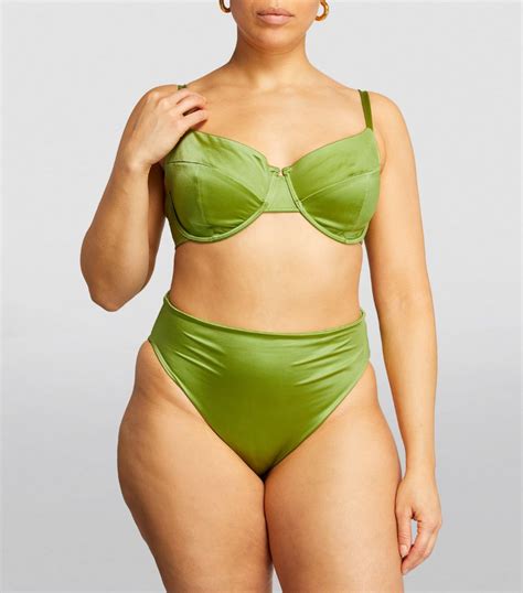 Womens Form And Fold Green The Base D Underwire Bikini Top Harrods Uk