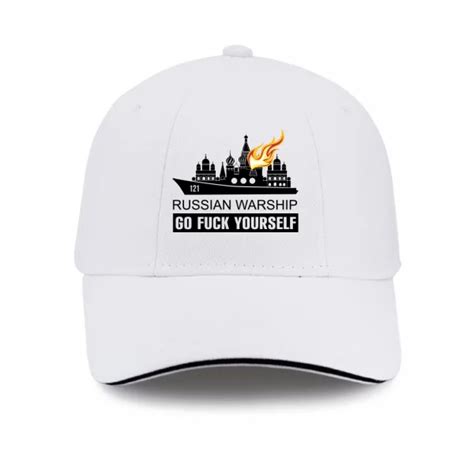 Кепка Russian Warship Go Fuck Yourself Купить бейсболку с надписью принтом Russian Warship Go