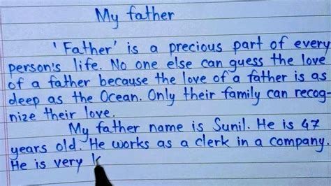 My Father Essay In English Essay On My Father In English My