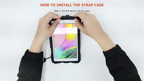 Samsung Galaxy Tab A 8 0 Sm T290 Strap Case Install Guide Youtube