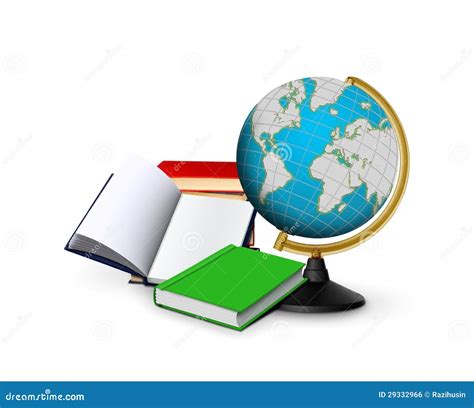 Books And Globe Stock Illustration Illustration Of Planet