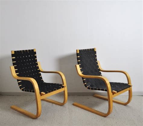 Model Lounge Chairs By Alvar Aalto For Artek Set Of For Sale At