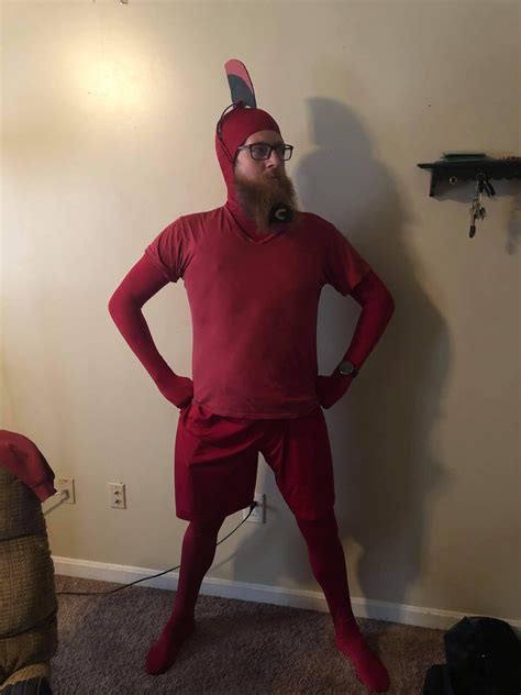 This Year For Halloween Im The Crimson Chin From The Fairly Odd