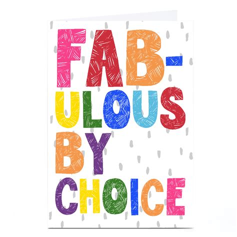 Buy Personalised Bev Hopwood Pride Card Fabulous By Choice For Gbp 2 29 Card Factory Uk