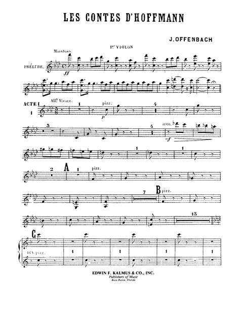 Les Contes Dhoffmann Offenbach Jacques Imslp Free Sheet Music