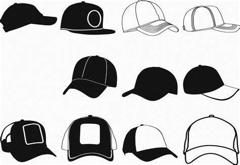 Baseball Softball Cap Svg Eps Png Dxf Clipart For Cricut And